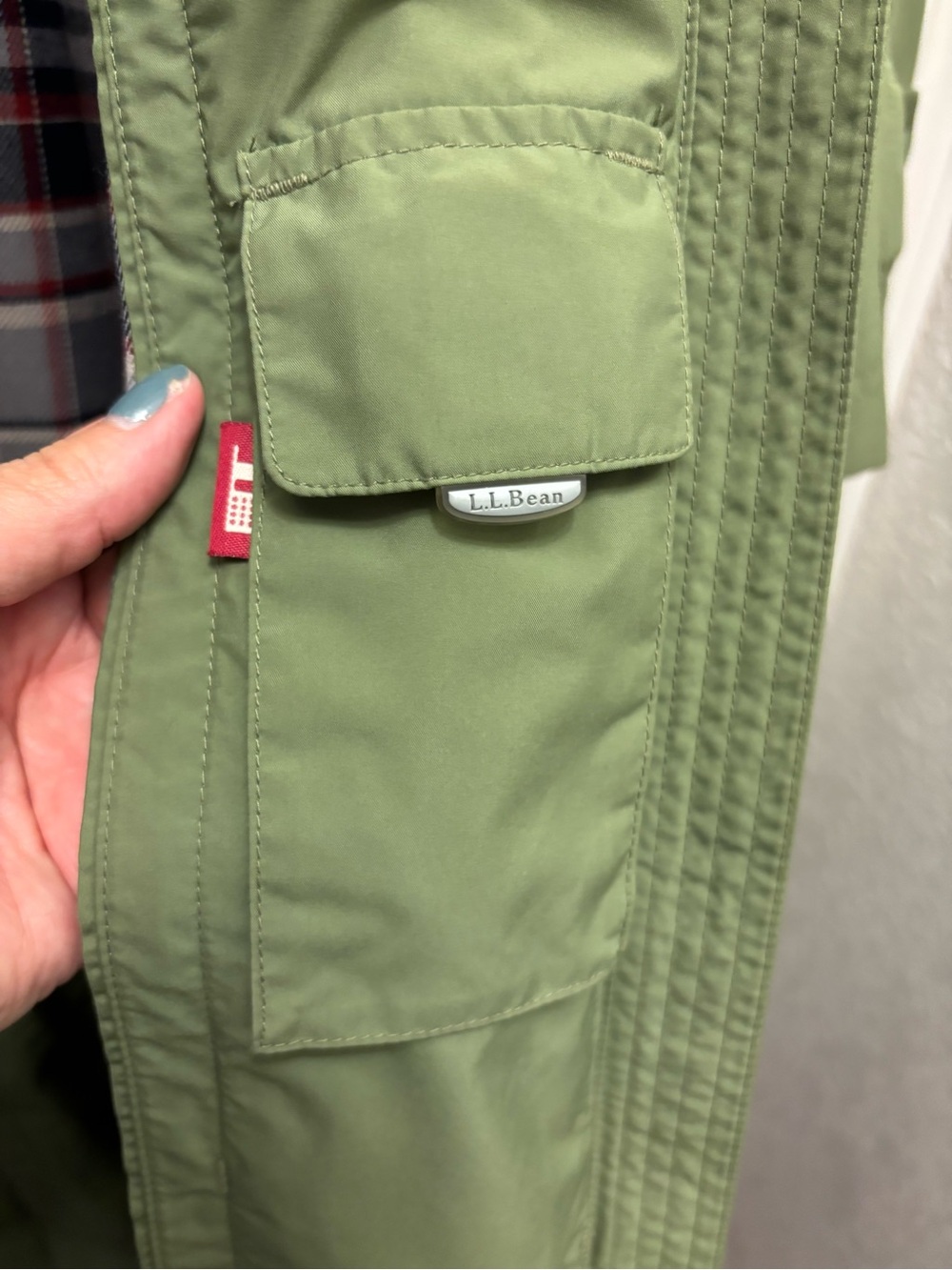L.L. Bean Wharf Street Raincoat Full Length Size XL Color Green - Picture 6 of 15
